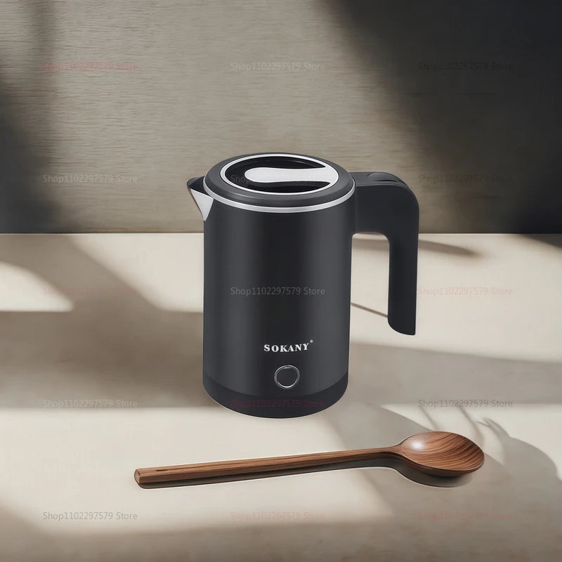 2025 New 500ml Electric Kettle Stainless Steel Portable Smart Kettle Anti-burning Dry Boil Travel Home Office Kitchen Appliance.