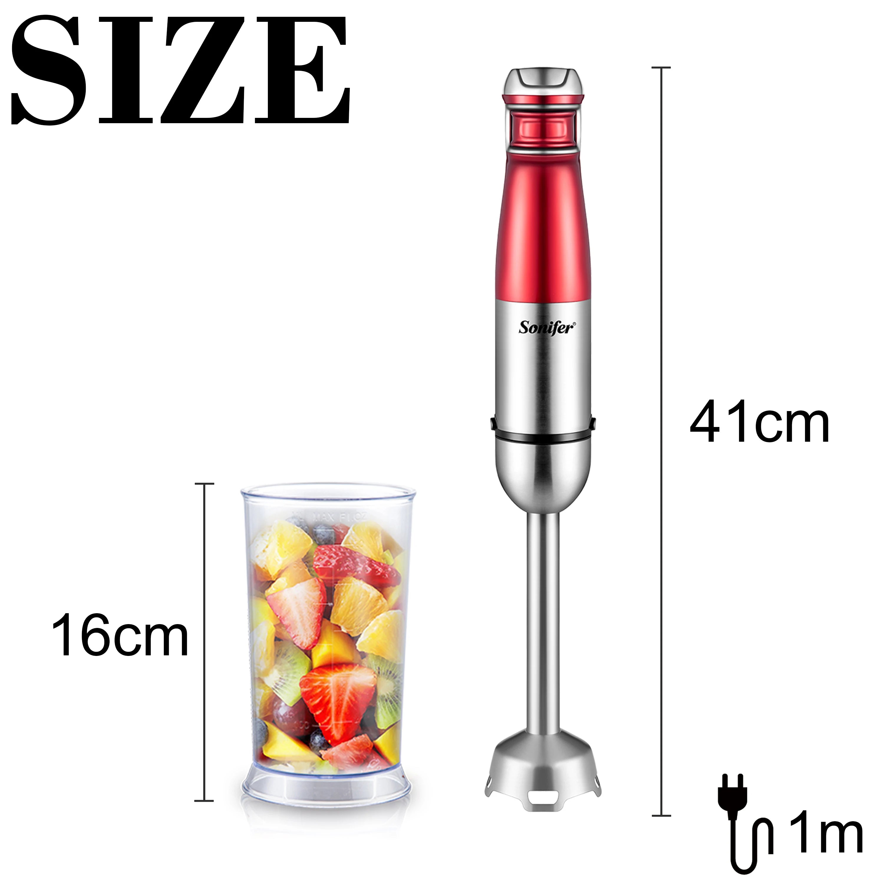 1000W Hand Blender Immersion Electric Food Mixer Ice Crushing Kitchen Vegetable Meat Grinder Chopper Fruit Stirring Sonifer