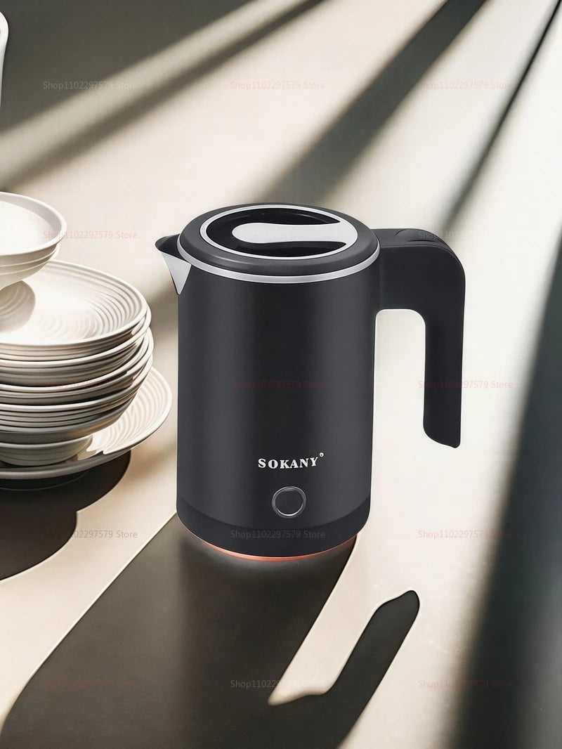 2025 New 500ml Electric Kettle Stainless Steel Portable Smart Kettle Anti-burning Dry Boil Travel Home Office Kitchen Appliance.