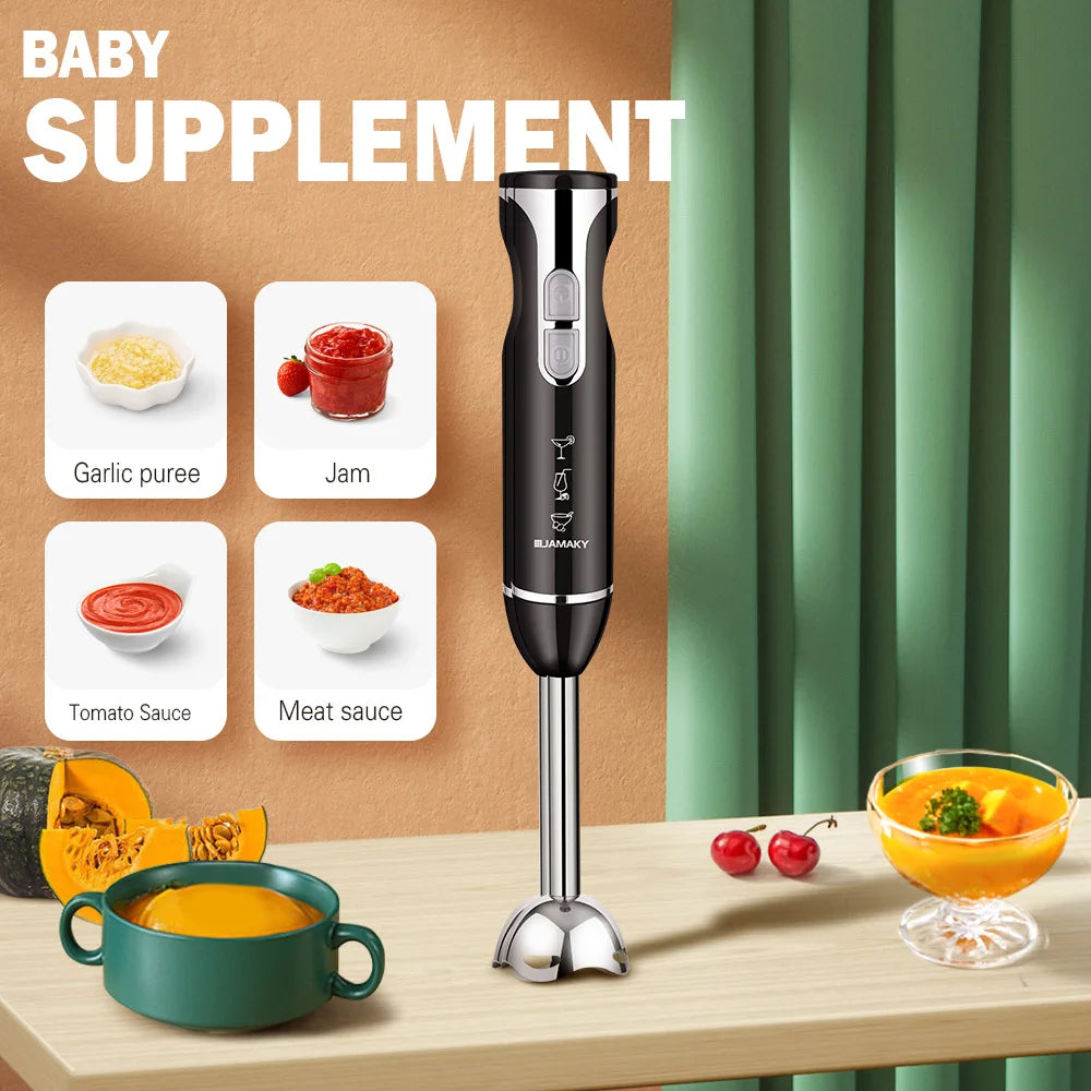 2025 New Household Blender 1500w Multi-functional Cooking Stick Small Baby Auxiliary Food Machine Meat Grinder Food Processor