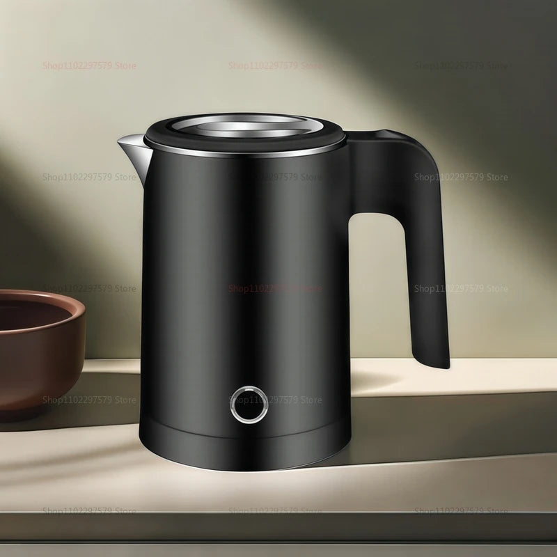 2025 New 500ml Electric Kettle Stainless Steel Portable Smart Kettle Anti-burning Dry Boil Travel Home Office Kitchen Appliance.