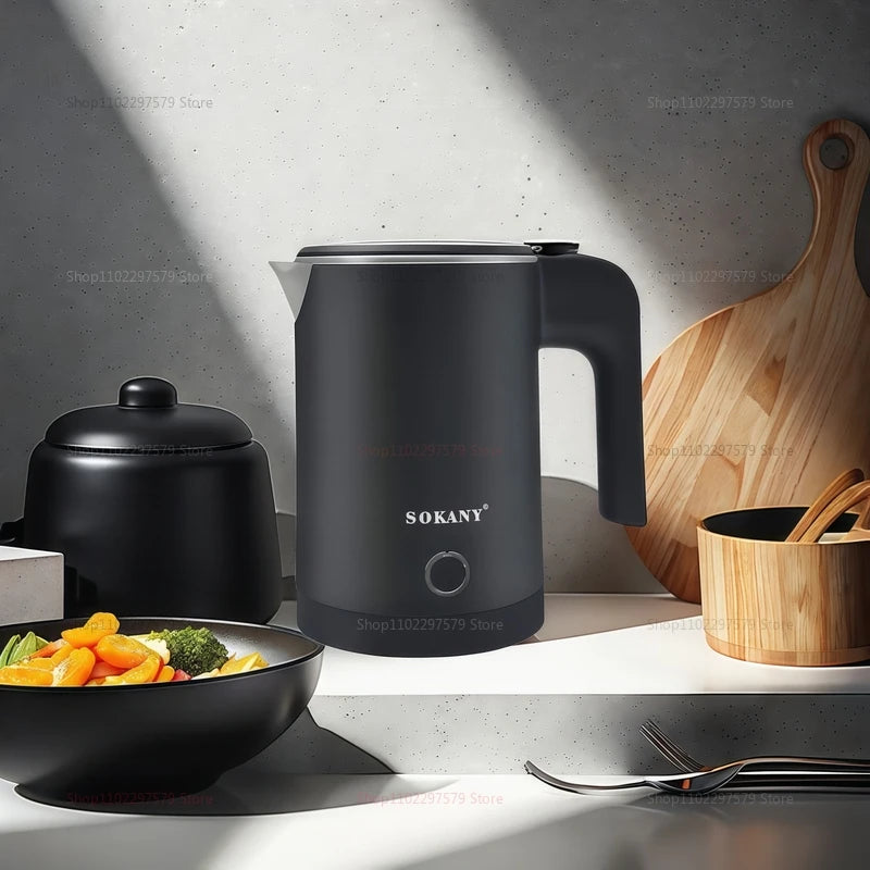 2025 New 500ml Electric Kettle Stainless Steel Portable Smart Kettle Anti-burning Dry Boil Travel Home Office Kitchen Appliance.