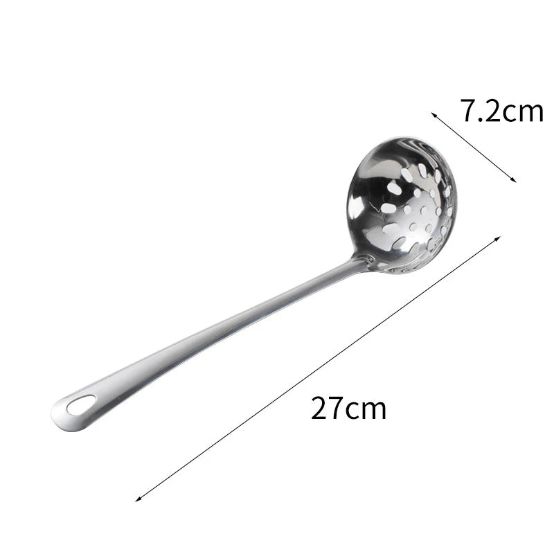 Stainless Steel Kitchen Cooking Pots Spatula Spoon Kitchenware Food Serving Tableware Rice Soup Scoop Colander Home Utensils