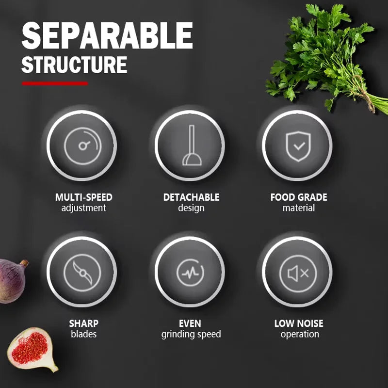 2000W High-power Handheld Blender Household Multi-functional Portable Blender Baby Food Processor Meat Grinder Food Processor