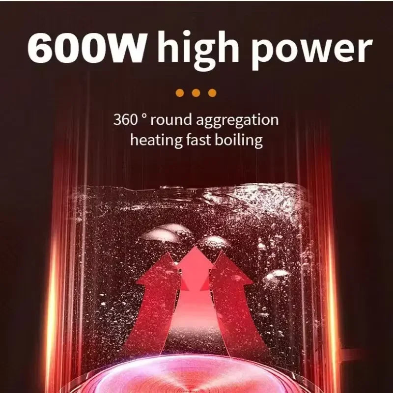 Electric kettle Tea and Coffee 500ML Stainless Steel Portable Water Boiler Family Travel kitchen Smart kettle Electric Teapot