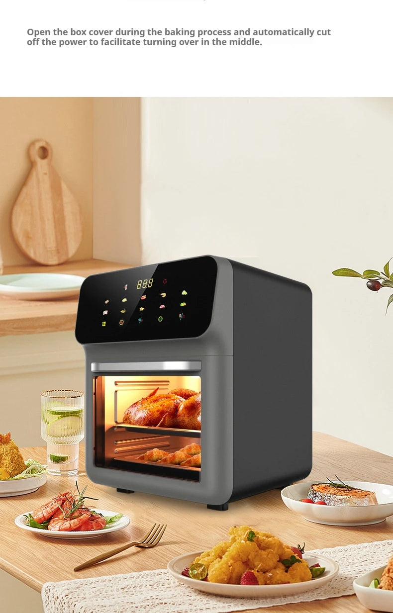 1350W 12L Air Fryer Oven - Multi-Functional Large Capacity, Oil-Free Health, Digital Touchscreen, Home Use, Easy Clean