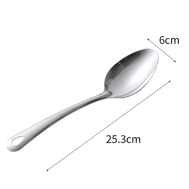 Stainless Steel Kitchen Cooking Pots Spatula Spoon Kitchenware Food Serving Tableware Rice Soup Scoop Colander Home Utensils