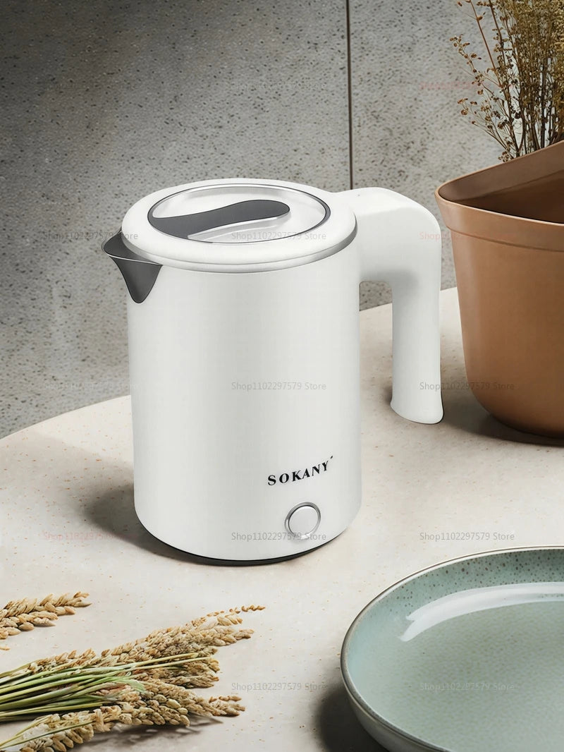 2025 New 500ml Electric Kettle Stainless Steel Portable Smart Kettle Anti-burning Dry Boil Travel Home Office Kitchen Appliance.