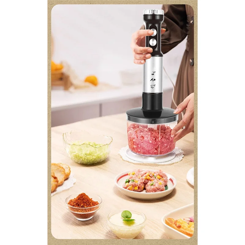 A52Q-Multi-Speed Electric Food Processor 1000W Immersion Hand Blender EU Plug For Kitchen Mixing Smoothies Soups