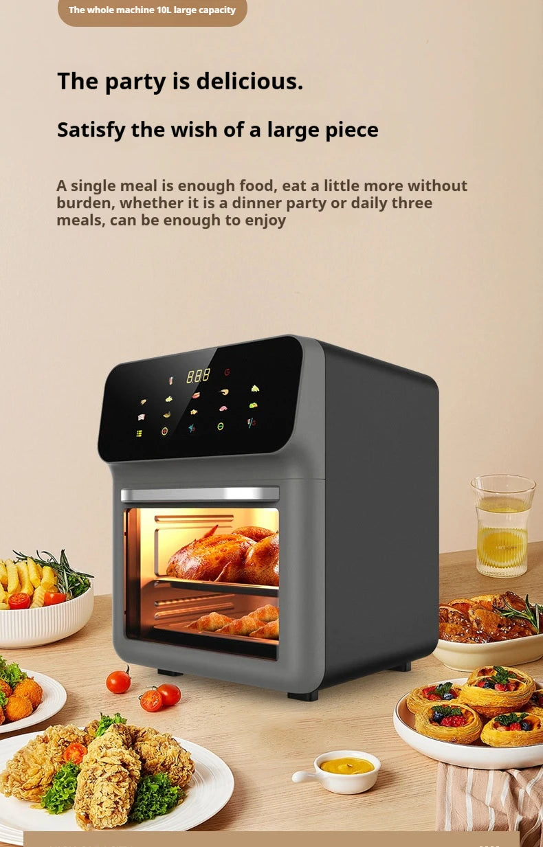 1350W 12L Air Fryer Oven - Multi-Functional Large Capacity, Oil-Free Health, Digital Touchscreen, Home Use, Easy Clean