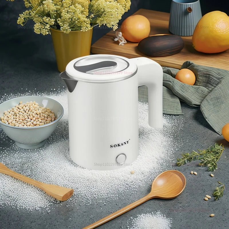 2025 New 500ml Electric Kettle Stainless Steel Portable Smart Kettle Anti-burning Dry Boil Travel Home Office Kitchen Appliance.